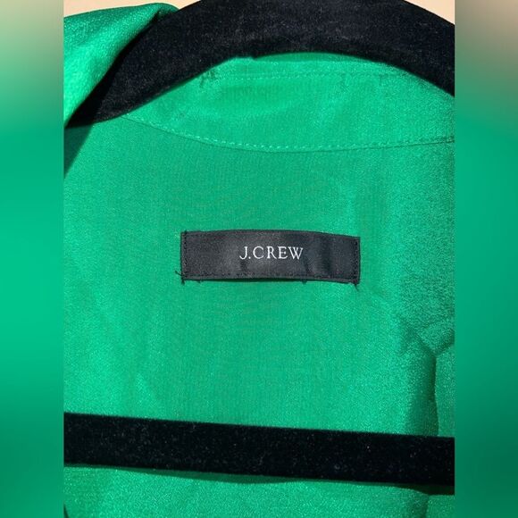 J. Crew Green Midi Dress with White Accents - Picture 3 of 7